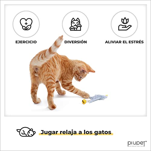 PiuPet® Juguetes para Gatos con Catnip (Juego de 4) - Juguetes Gatos Elegante - Lleno de Hierba gatera