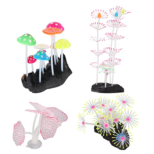 Planta Artificial, Mano de Obra Fina, Fácil de Instalar, Acuario Brillante, Decoración de Coral, Simulación de Colores Brillantes para Pecera para Acuario