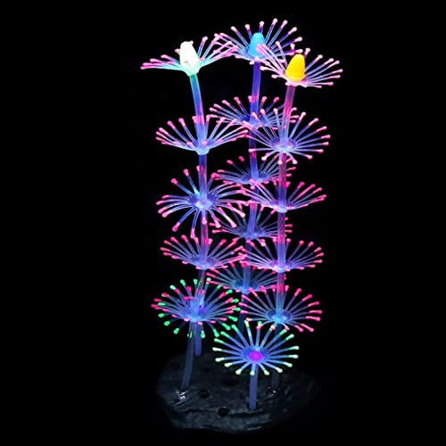 Planta Artificial, Mano de Obra Fina, Fácil de Instalar, Acuario Brillante, Decoración de Coral, Simulación de Colores Brillantes para Pecera para Acuario