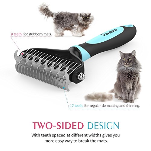 Ploopy Cepillo de Limpieza para Perros y Gatos, Para Nudos y Enredos en Perros y Gatos Pequeños, Medianos y Grandes que tienen desde Cabello Corto hasta Largo. Reduce Drásticamente los Nudos y Enredos