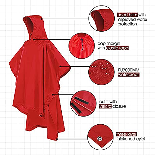 Poncho impermeable multifuncional tres en uno, impermeable antidisturbios masculino y femenino con cremallera, capa de sol, 1, XL