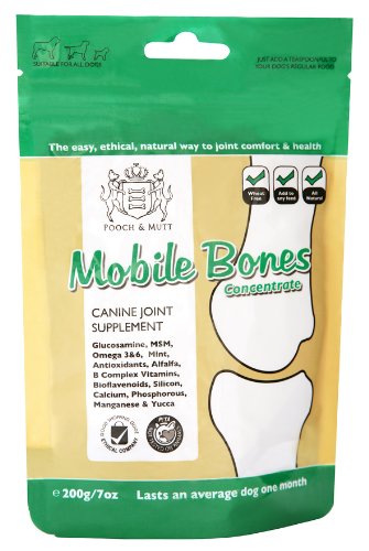 Pooch & Mutt - Health Supplement for Dog Joints (Comfort, Mobility & Strength) - Mobile Bones, 200g