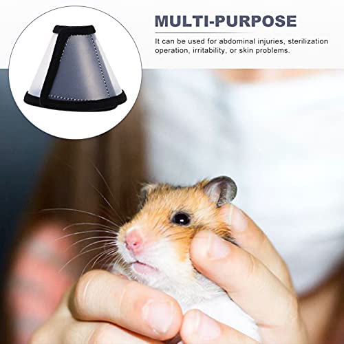 POPETPOP 2 Piezas Pequeño Mascota Hámster Recuperación Cuello Mini Elisabet Círculo Cuello Ajustable Cono para Pequeños Animales Conejos Conejitos Conejitos Hámster Erizo Pájaros