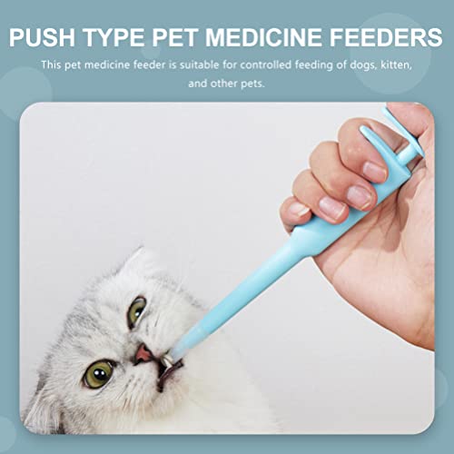 POPETPOP 2 Unids Gato Píldora Tirador Píldora Dispensador Perro Piller Píldora Mascota Tableta Jeringa Empujador Mascota Medicina Alimentador Píldora Píldoras Dador para Alimentar Animales