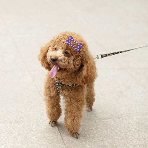 POPETPOP Barrettes para Perros-20 Pinzas para El Pelo de Moda con Forma de Hueso Encantador Horquilla para El Pelo con Cola de Caballo Accesorios para Decoración de Mascotas para Fiesta