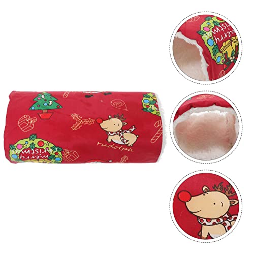 POPETPOP Colgante Peluche Tunnel Hamster Hammock Peluche Túnel Y Tubo Pequeños Animales Pequeñas Pájaros Jaula Colgante Camas para Loros Squirrel Chinchillas Rojo