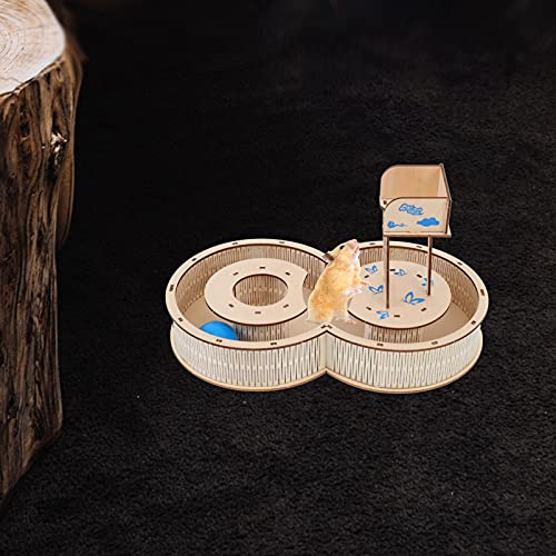 POPETPOP Madera Hámster Laberinto Juguete Hámster Madera Laberinto Hámster Casa Arroz Escalada Escalera Plataforma Mascota Hámster Suministros para Chinchilla Ardilla Conejillo de Indias