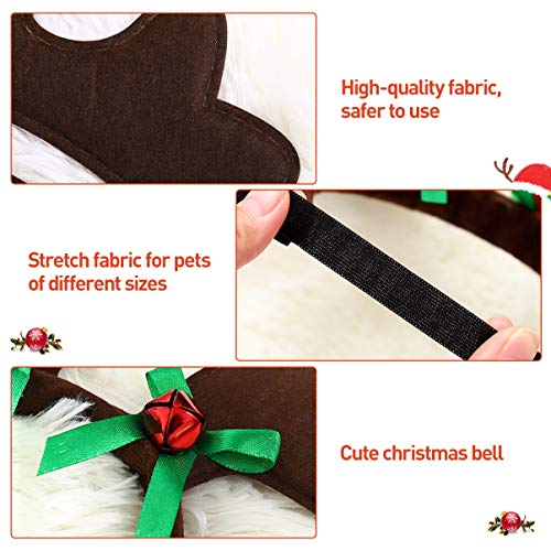 POPETPOP Popetpop Christmas Pet Pein Hoop: Corredores de Reno para Perros Astas de Cornamentura para Perros para Perros para Perros Accesorios para El Cabello Santa Traje