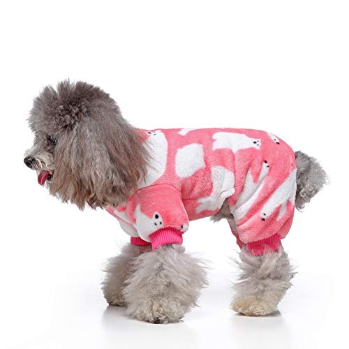 Poseca Pijamas para Perros pequeños y medianos Oso Polar Monos para Perros Suéter cálido de Lana para Perros Pijamas para Mascotas Monos para Perros pequeños y Gatos