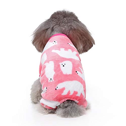 Poseca Pijamas para Perros pequeños y medianos Oso Polar Monos para Perros Suéter cálido de Lana para Perros Pijamas para Mascotas Monos para Perros pequeños y Gatos