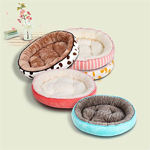 ppactvo Colchon para Perros Cama para Gatos CóModa Cama para Perros Cama Mullida para Perros CojíN De Cama Redondo para Mascotas Four Seasons para Gatos Y Cachorros Red,S