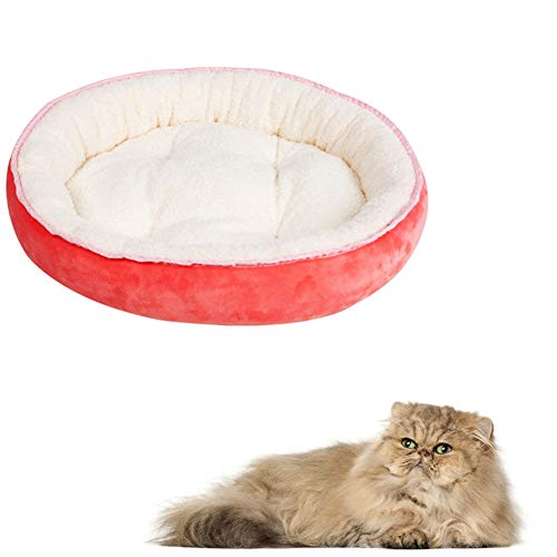 ppactvo Colchon para Perros Cama para Gatos CóModa Cama para Perros Cama Mullida para Perros CojíN De Cama Redondo para Mascotas Four Seasons para Gatos Y Cachorros Red,S