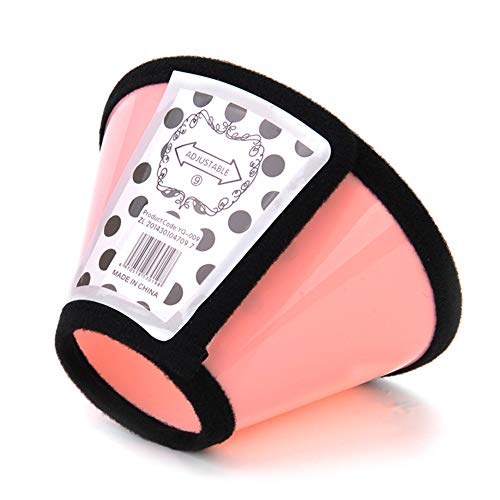 ppactvo Recovery Pet Cone Collar Isabelino De PláStico Ligero para Gatos, Perros PequeñOs Y Conejos Pink,3