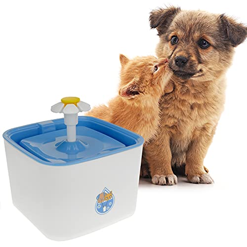 PrimeMatik - Bebedero para Perros y Gatos 2.5L Azul. Fuente eléctrica con dispensador de Agua filtrada para Mascotas