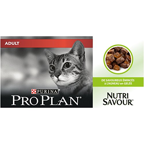 Pro Plan Nutrisavour - Bolsa de Comida para Gatos Adulto, 10 x 85 g