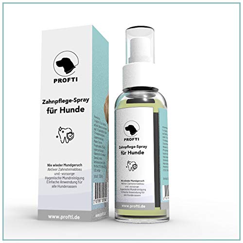 PROFTI Dental-Spray, eliminación de sarro y Mejora del Mal Aliento, para Perros y Gatos