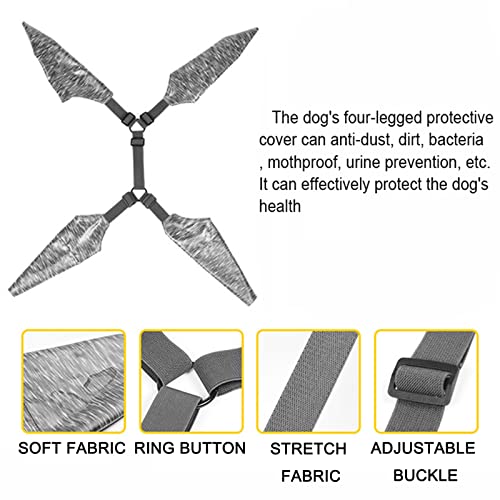 Protector de Codo para Perros, Manga Delantera de la Pierna para Dejar de Lamer, Soporte de Espalda Transpirable para Perros Pequeños, Medianos y Grandes,Gray,XL