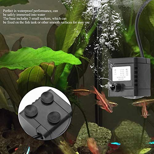 Pssopp Bomba de Agua Sumergible, USB DC 5V Mini Bomba de Agua sin escobillas Bomba Sumergible de circulación de Agua para Tanque de Peces Fuente de Acuario