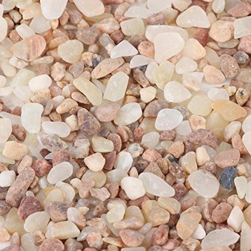 Pssopp Grava de Acuario Arenas de Cristal Decorativas Naturales Rocas de Forma Irregular Adecuado para pecera de Acuario Agua Dulce y Agua Salada