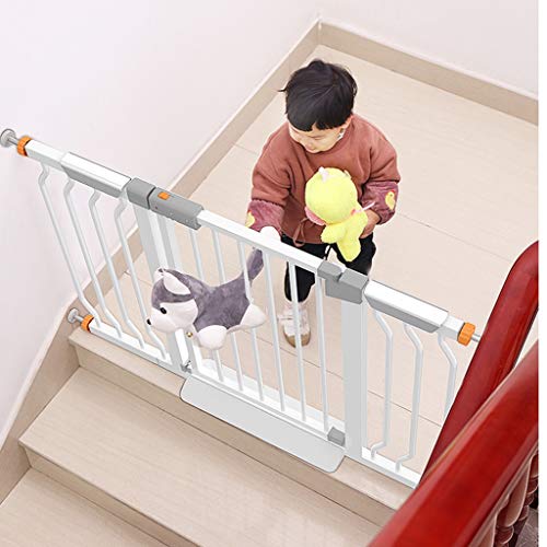 Puerta de Seguridad Barreras para Puertas y escaleras For Niños Barandilla De Escalera Barandilla De Protección Invisible For El Hogar, Perforación Libre (Color : Blanco, Size : 76 * 78cm)