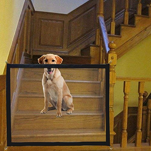 Puerta para perros – Puerta o escalera obstáculo para la seguridad de tu perro. Limita el alcance de tu perro en el apartamento, casa o jardín. Desplazamiento separado de perros en casa.