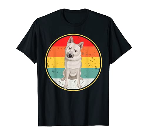 Puesta De Sol Vintage Retro Buhund Noruego Camiseta