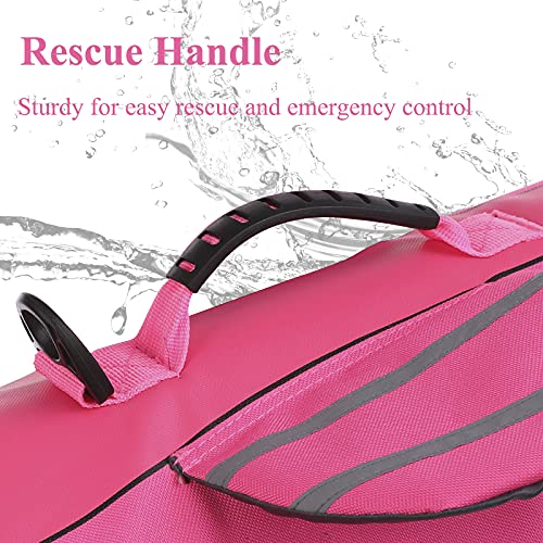 PUMYPOREITY Chaleco Salvavidas para Perros Mascotas Chaqueta Chaleco de Seguridad Perro Perrito Ropa de Baño para Perros pequeños, medianos, Grandes(Rosa, XL)