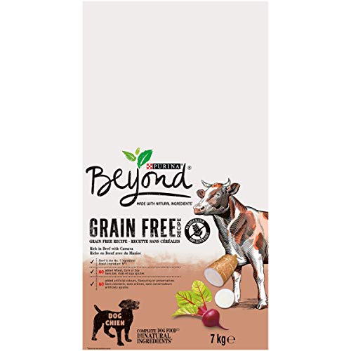 Purina Beyond Grain Free pienso Natural para Perro con Buey 7 Kg - 1 Sacos