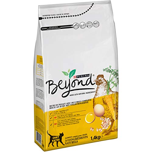 PURINA BEYOND Pienso Completo para Gatos Adultos a Partir de 1 año – Alimento para Animales, 1.4 kg (Paquete de 6), 8400