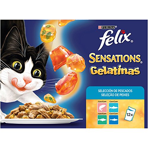 Purina Felix Sensations Crunchy comida para gatos Selección Surtido de Pescados 6 x [12 x 100 g]