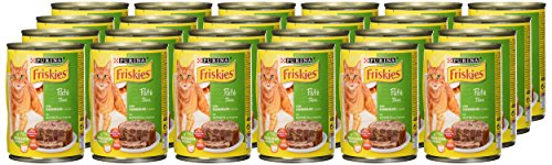 Purina Friskies Húmedo Gato Paté con Conejo y Verduras, 24 latas de 400 g, 24 x 400 g