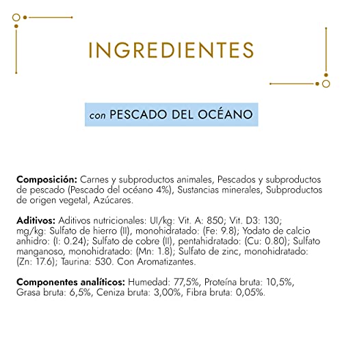 Purina Gourmet Gold Mousse comida para gatos de Pescado del Oceano 8 x [12 x 85 g]