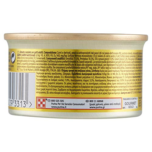 Purina Gourmet Gold Mousse comida para gatos de Pescado del Oceano 85 g