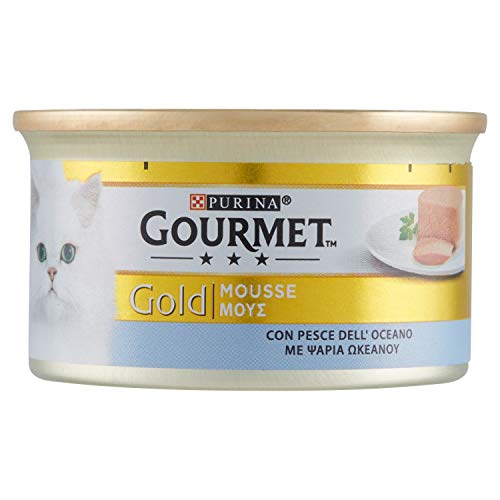 Purina Gourmet Gold Mousse comida para gatos de Pescado del Oceano 85 g