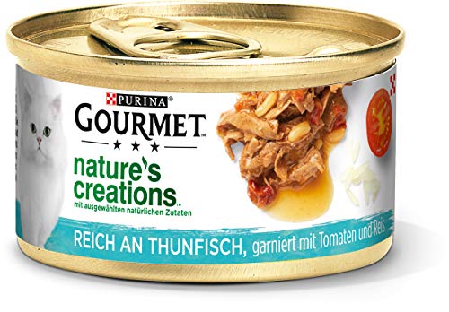 PURINA Gourmet Nature's Creation - Comida húmeda para Gatos en Jalea Natural, atún, 12 Unidades (12 x 85 g)