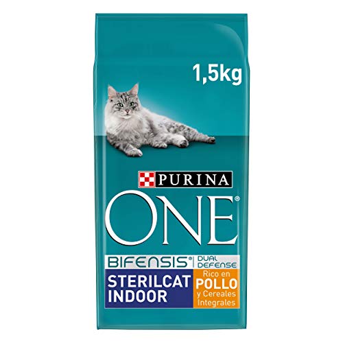 PURINA ONE Bifensis Pienso para Gatos Esterilizados Pollo y Trigo 6 x 1,5 Kg