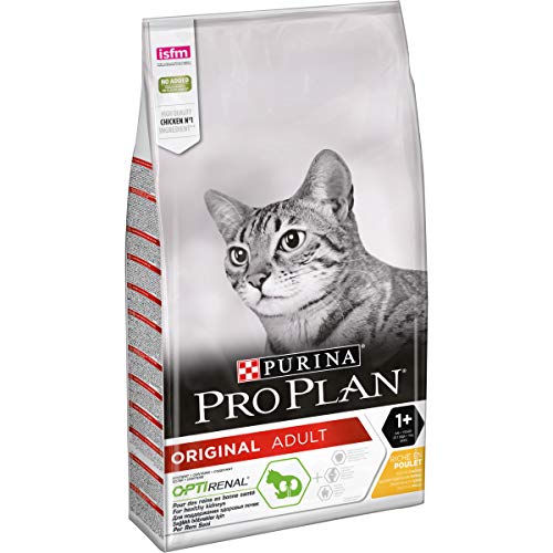 Purina Pro Plan Comida Seco para Gato Adulto con Optirenal, Sabor Pollo - 10 Kg