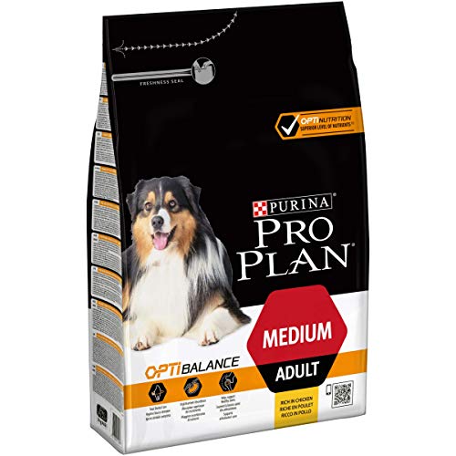 PURINA Pro Plan Comida Seco para Perro Adulto Mediano con Optibalance, Sabor Pollo - 3 Kg