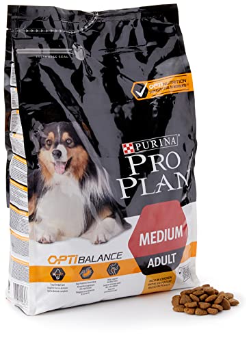 PURINA Pro Plan Comida Seco para Perro Adulto Mediano con Optibalance, Sabor Pollo - 3 Kg