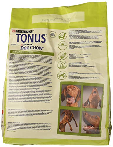 Purina Tonus Dog Chow - Pienso para Perros con Cordero, 4 Bolsas de 2,5 kg