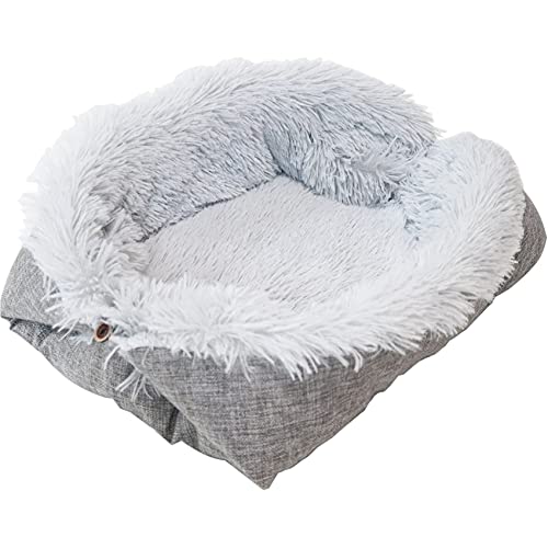 Putybudy Estera Plegable Convertible para Cama para Mascotas, Manta Acolchada de Felpa, Estera, Cama, Nido para Mascotas Cómodo para Cachorros Pequeños y Medianos de Gatos y Gatitos (Tipo B)