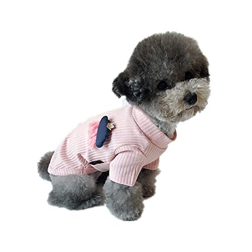 PZSSXDZW Versión Coreana Perro de Dos Patas de Ropa Ropa para Perros Ropa para Mascotas Ropa de Cachorro Teddy Bobby Bear Capa Inferior Pink X-Large