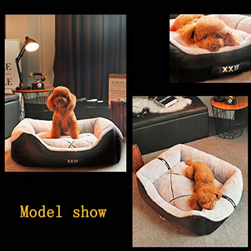 Q-HL Cama para Perros Gatos y Perros Pequeños, Medianos, Grandes, Rectangulares, Deluxe, Cuddler, Cojín Suave, Desmontable (Size : XL(120 * 90 * 30cm))