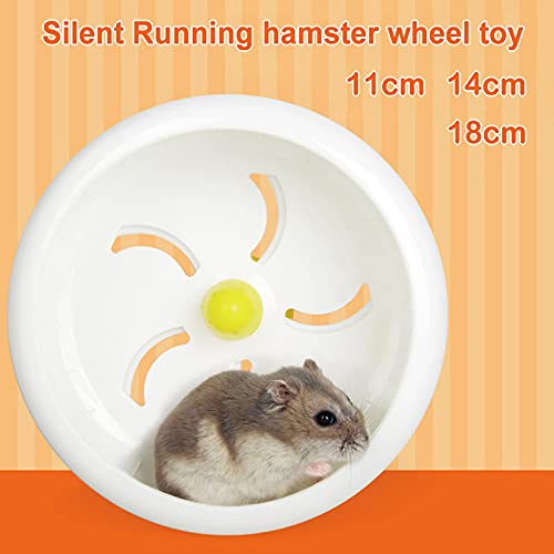 Qagazine Rueda de hámster Silencioso Spinner Pequeño Animal Running Disco Deportes Rueda de ejercicio Accesorios para mascotas para hámsters Gerbils Ratones