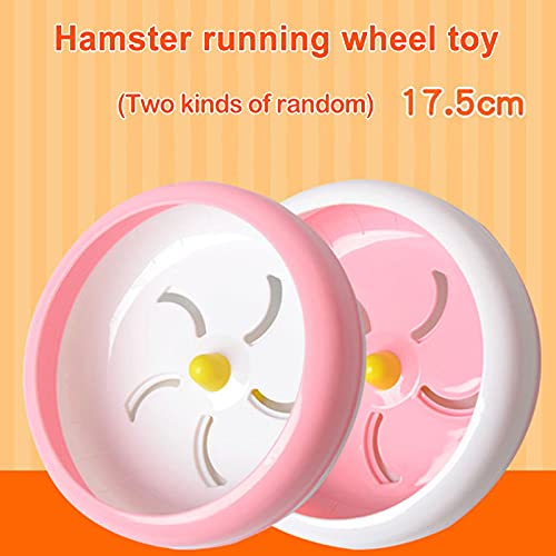 Qagazine Rueda de hámster Silencioso Spinner Pequeño Animal Running Disco Deportes Rueda de ejercicio Accesorios para mascotas para hámsters Gerbils Ratones