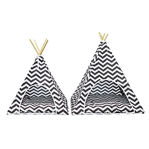 QinWenYan Tienda de Mascotas Pet Teepee Pet Pet TENTE Portal Portal CASA DE Petras LÁFICA DE Petras para Petras DE Pet Pet OUTTRANTE Cama Cove para Mascota (Color : Black, Size : 60x60x70cm)