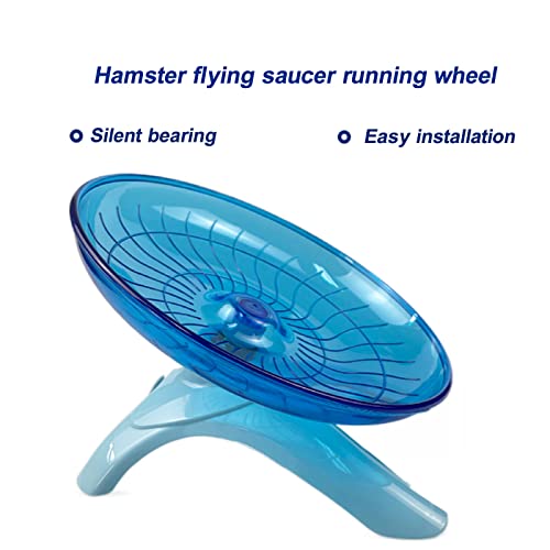 QJM Rueda Hamster - Plato para Hámster Volador De Hámster Estable, Rueda para Hámster, Juguete Duradero para Hámsters Erizo Mascotas Pequeñas