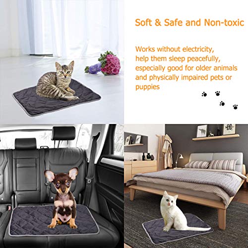 Queta Manta calefactable para Gatos y Perros,Almohadilla Térmica para Mascotas, Manta para Perros y Gatos autocalentable, 58 x 88 cm,Manta Térmica para Gatos y Perros