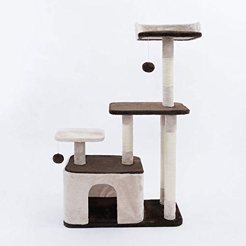 QWEA árbol Gato,árbol para Gatos,Gatos Accesorios Espacio de Ocio Exclusivo para Gatos,Pelota de Felpa,Plataforma de Salto Grande y Arena para Gatos,liberando la Naturaleza de los Gatos.