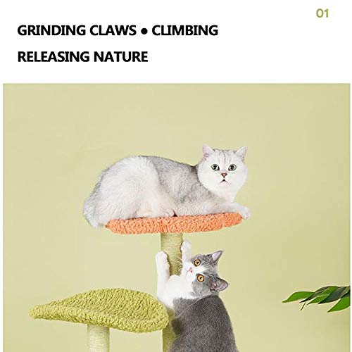 QWEA arbol para Gatos,árbol de Gato trepador de montaña árbol de Gato,raspador,Hamaca,Plataforma y Juego de Pelota Gato Marco de Escalada árbol de Gato Arena de Gato Plataforma de Salto de Gato